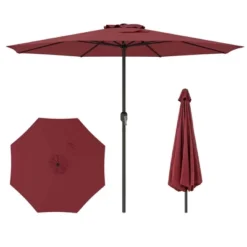 Costway 12 FT Patio Umbrella Outdoor Market Umbrella With Crank Handle 8 Sturdy Ribs Coffee/Beige/Red/Navy/Gray 29 Costway 12 FT Patio Umbrella Outdoor Market Umbrella With Crank Handle 8 Sturdy Ribs Coffee/Beige/Red/Navy/Gray -Costway GUEST 2344f88c 7a00 4734 a42f 0f3a5379f699