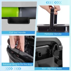 Costway 19 Gal Kitchen Trash Can With Soft Closing Lid & Stay-open Design Inner Buckets Silver -Costway GUEST 2406f926 0714 49f4 8bd6 2d4cc0ffad61