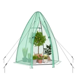 Costway 5.5'x 5.5'x 6' Portable Mini Garden Greenhouse With Window & Roll-up Zippered Door 13 Costway 5.5'x 5.5'x 6' Portable Mini Garden Greenhouse With Window & Roll-up Zippered Door -Costway GUEST 240fd50c 95e3 4ac4 b41c b923bdaaf631
