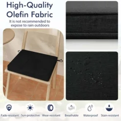 Costway Outdoor Chair Cushion Set Of 2/4/6 Waterproof Fade-Resistant Olefin Seat Cushions Brown/Navy/Gray/Black -Costway GUEST 244f900e f3f9 4baa 9a97 793ebbc7f13f