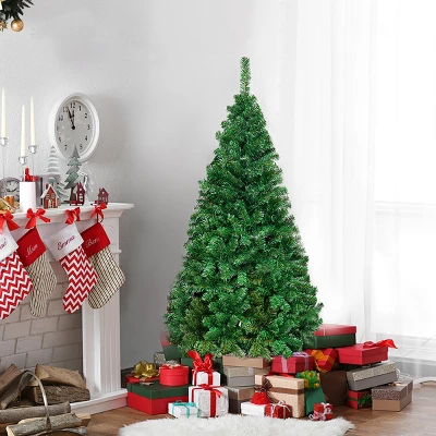 Costway Artificial PVC Christmas Tree W/Stand Holiday Season Indoor Outdoor Green 5 Costway Artificial PVC Christmas Tree W/Stand Holiday Season Indoor Outdoor Green - Image 3