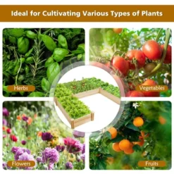 Costway Raised Garden Bed Wooden Garden Box Planter Container U-Shaped Bed 92.5x95x11in 16 Costway Raised Garden Bed Wooden Garden Box Planter Container U-Shaped Bed 92.5x95x11in -Costway GUEST 24995ac3 7f4d 46c4 bc02 73abd8e3ac43