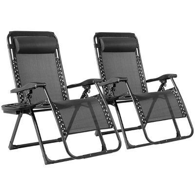 Costway 2PC Oversize Lounge Patio Heavy Duty Folding Recliner 13 Costway 2PC Oversize Lounge Patio Heavy Duty Folding Recliner - Image 11