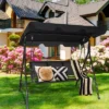 Costway Outdoor Patio Swing Canopy 3 Person Canopy Swing Chair Patio Hammock Black -Costway GUEST 256a3306 699c 4439 9c59 477a1f36f4e2