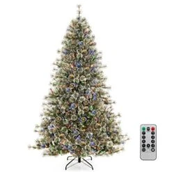 Costway 6/7.5/9 FT Artificial Christmas Tree With 360° Quick Power Connector 598/1086/1714 Pine Needles -Costway GUEST 25c42b4a be70 45d0 b736 388298126381