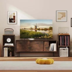 Costway 1/2/4 PCS Cube Storage Organizer Stackable Open Book Shelf For Small Space Storage System Brown/White -Costway GUEST 260db005 4977 47f8 ac44 e334416038c3