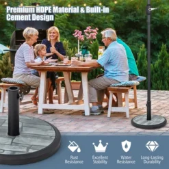 Costway 19'' Patio 35 LBS Round Umbrella Base Stand Holder 1.4''-1.9'' Market Table Outdoor -Costway GUEST 267e22be 2d91 4cba bff4 622f85da2957