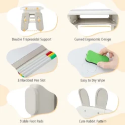 Costway Kids Drawing Table & Chair Set Graffiti Toddlers Art Activity Table & Chair -Costway GUEST 269894ec 0867 451f a9e3 4766df148223