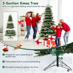 Costway 7 FT Pre-Lit Christmas Tree 3 Modes Hinged With Quick Power Connector & 500 Lights 16 Costway 7 FT Pre-Lit Christmas Tree 3 Modes Hinged With Quick Power Connector & 500 Lights -Costway GUEST 26bd4144 400f 4268 b4b7 a58e08c29bee
