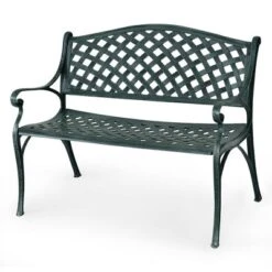 Costway 40'' Outdoor Antique Garden Bench Aluminum Frame Seats Chair Patio Garden Furni -Costway GUEST 26fbc6f7 63e1 4441 aabd 0a3665d09fe6