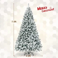Costway Prelit 7.5ft Christmas Tree Flocked Xmas Snowy Tree 450 LED Lights 13 Costway Prelit 7.5ft Christmas Tree Flocked Xmas Snowy Tree 450 LED Lights -Costway GUEST 27be5ec2 04e7 420e 89ce 8bb8f5821ff7