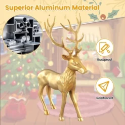 Costway Standing Reindeer Statue Aluminum Deer Sculpture For Indoors Christmas Decor -Costway GUEST 28b13d9f bbff 48c1 bd64 94dd19af4fc2