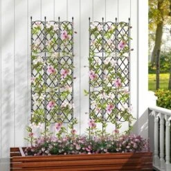 Costway 1/2 PCS 58" X 73" Garden Trellis For Climbing Plants Rustproof Metal Plant Support Frame 14 Costway 1/2 PCS 58" X 73" Garden Trellis For Climbing Plants Rustproof Metal Plant Support Frame -Costway GUEST 29359e9b d3b3 4b1f a7e6 1b2750594687
