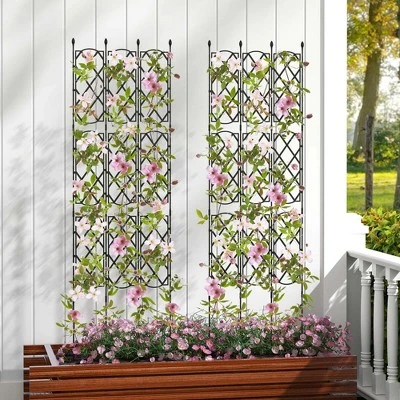 Costway 1/2 PCS 58" X 73" Garden Trellis For Climbing Plants Rustproof Metal Plant Support Frame 5 Costway 1/2 PCS 58" X 73" Garden Trellis For Climbing Plants Rustproof Metal Plant Support Frame - Image 3
