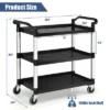 Costway 3-Shelf Utility Service Cart Aluminum Frame 490lbs Capacity W/ Casters 1 Costway 3-Shelf Utility Service Cart Aluminum Frame 490lbs Capacity W/ Casters -Costway GUEST 297daef1 0112 4a45 8aa0 37586cd5e0aa