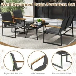 Costway 4/8 PCS Patio Furniture Setwith Padded Fabric Seat & Wood-Plastic Armrests Table 19 Costway 4/8 PCS Patio Furniture Setwith Padded Fabric Seat & Wood-Plastic Armrests Table -Costway GUEST 2a22b7b3 b1fd 4ad7 b9bf 325f7e0ad511