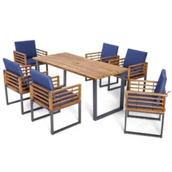Costway 7pcs Patio Acacia Wood Dining Chair & Table Set Heavy-Duty Space-Saving Outdoor 18 Costway 7pcs Patio Acacia Wood Dining Chair & Table Set Heavy-Duty Space-Saving Outdoor -Costway GUEST 2a81cddd ad48 4e0e 8571 b62df73cfae1