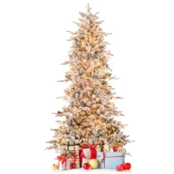 Costway 6 FT/7.5FT Pre-Lit Christmas Tree Snow Flocked Hinged With 715/1107 Branch Tips & 210/350 Lights -Costway GUEST 2a8bc728 3604 45e0 be69 b490ba7f672a