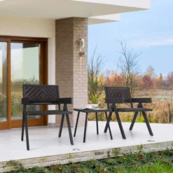 Costway 3 PCS Patio Wicker Chair Set, Rattan Furniture Set With Quick Dry Foam Padding -Costway GUEST 2aa34e4b 370d 44ac 8ca0 c20a6b768a92