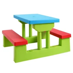 Costway 4 Seat Kids Picnic Table W/Umbrella Garden Yard Folding Children Bench Outdoor -Costway GUEST 2aa959b0 b628 474b a9b5 752de60947a8