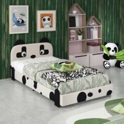Costway Twin Size Kids Bed Toddler Upholstered Low Profile Bed Frame With Panda Headboard -Costway GUEST 2aaaea4f 29d8 4ec0 b5de 4a6b822fa402