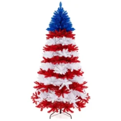 Costway 7.5 FT Patriotic Pre-Lit Artificial Christmas Tree With 1341 Branch Tips 480 Lights -Costway GUEST 2b28385a 589f 4854 bf10 3fbe2604bf11