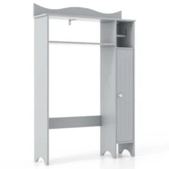 Costway Over The Toilet Storage Cabinet With Toilet Paper Holder Adjustable Shelves Gray/White -Costway GUEST 2b71cb15 77c3 493f a4ea 66cbb0ded64a