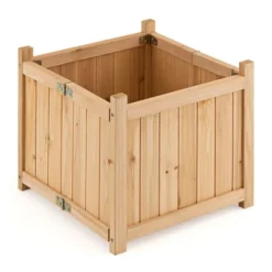 Costway 15" Wooden Planter Box Elevated Outdoor Folding Planter With Removable Bottom -Costway GUEST 2b90c3a1 23ca 4f08 87fd 74b97a7f6354