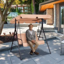 Costway Loveseat Patio Canopy Swing Glider Hammock Cushioned Steel Frame Outdoor 12 Costway Loveseat Patio Canopy Swing Glider Hammock Cushioned Steel Frame Outdoor -Costway GUEST 2c8d52c4 14c6 4c64 af75 f0c6f408fc29