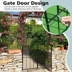 Costway Garden Arch Arbor Trellis With Gate 7.5 Ft Patio Archway Pergola For Wedding 15 Costway Garden Arch Arbor Trellis With Gate 7.5 Ft Patio Archway Pergola For Wedding -Costway GUEST 2ccd477e 0cef 4d64 97aa c8a168b892f3
