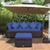 Costway 4PCS Patio Rattan Furniture Set Sofa Ottoman Cushion Garden Deck Navy -Costway GUEST 2d39969d 1ea5 4752 9d2b 412bc2400942
