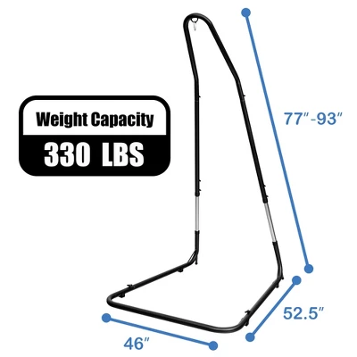 Costway Patio Adjustable 77" To 93" Hammock Chair Stand Hanging Chair Stand 9 Costway Patio Adjustable 77" To 93" Hammock Chair Stand Hanging Chair Stand - Image 7