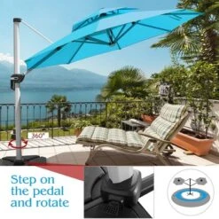 Costway 10ft Solar LED Patio Umbrella 360Degree Rotation W/USB Turquoise 18 Costway 10ft Solar LED Patio Umbrella 360Degree Rotation W/USB Turquoise -Costway GUEST 2e677a53 7bce 42eb b870 cd6abafeb7b9