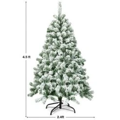 Costway 4.5FT Snow Flocked Artificial Christmas Tree Hinged W/400 Tips And Foldable Base -Costway GUEST 2e863e55 b84b 4c20 a72e e158edc6e0b7 1
