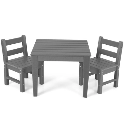 Costway 3PCS Kids Table & 2 Chairs Set Outdoor Heavy-Duty All-Weather Activity Table Set 14 Costway 3PCS Kids Table & 2 Chairs Set Outdoor Heavy-Duty All-Weather Activity Table Set - Image 12