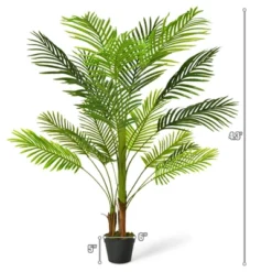 Costway 4.3Ft Artificial Phoenix Palm Tree Plant For Indoor Home Office Store -Costway GUEST 2f492b5e ecd9 452e a43a 57f7296258e4