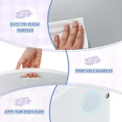 Costway 5 Piece Kids Play Table And Chairs Set Round Nesting Table Toddler Furniture Gray/Natural -Costway GUEST 2f4e83ae d66b 4222 9de4 fa960bfaf1f4