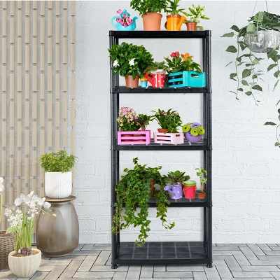 Costway 2 PCS 5-Tier 19lbs Ventilated Shelving Rack Free Standing Multi-Use Shelf Unit 5 Costway 2 PCS 5-Tier 19lbs Ventilated Shelving Rack Free Standing Multi-Use Shelf Unit - Image 3