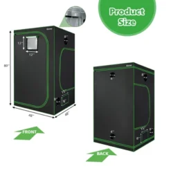 Costway 4x4 Grow Tent, 48''x48''x80'' High Reflective Mylar W/Observation Window GrayBlack 19 Costway 4x4 Grow Tent, 48''x48''x80'' High Reflective Mylar W/Observation Window GrayBlack -Costway GUEST 30eeb9c0 0c18 48aa b800 1fc5106b9773