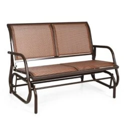 Costway Patio Swing Glider Bench Loveseat Rocking Chair Backyard Poolside -Costway GUEST 318216c2 e0fa 463d 86a0 37532911a459