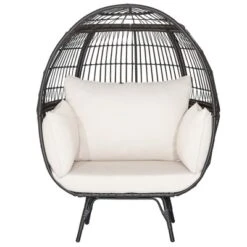 Costway Patio Oversized Rattan Wicker Egg Chair Lounge Basket 4 Cushion Indoor & Outdoor -Costway GUEST 3195b47a d315 47a0 8113 4cae29abb40b