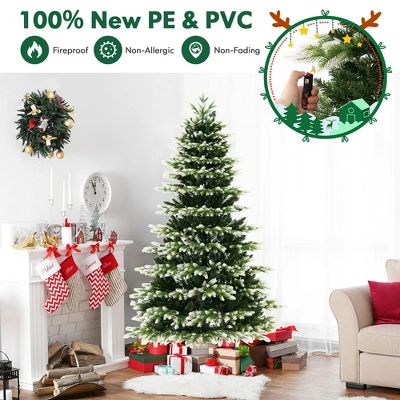 Costway 7 FT Pre-Lit Christmas Tree 3 Modes Hinged With Quick Power Connector & 500 Lights 9 Costway 7 FT Pre-Lit Christmas Tree 3 Modes Hinged With Quick Power Connector & 500 Lights - Image 7