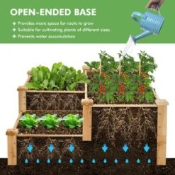 Costway 3-Tier Outdoor Raised Garden Bed Vegetable Planter Box For Patio Lawn Backyard -Costway GUEST 327048e9 5073 41bc aea1 17eb0e7d90e9
