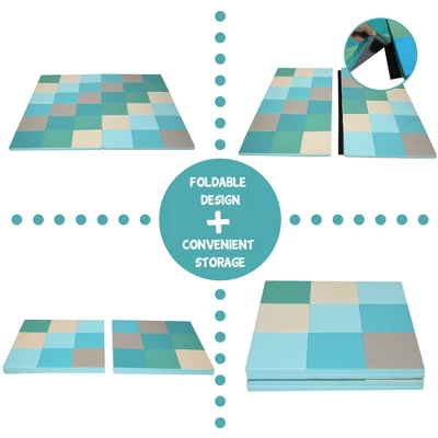 Costway 58'' Toddler Foam Play Mat Baby Folding Activity Floor Mat Home Daycare School 10 Costway 58'' Toddler Foam Play Mat Baby Folding Activity Floor Mat Home Daycare School - Image 8