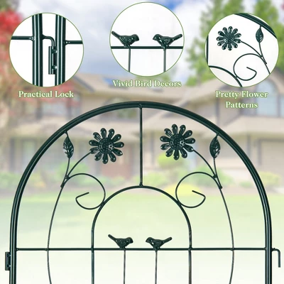Costway 4 Pack Rustproof Metal Garden Trellis 71" X 20" Wire Lattice Panel For Patio Green/White 7 Costway 4 Pack Rustproof Metal Garden Trellis 71" X 20" Wire Lattice Panel For Patio Green/White - Image 5