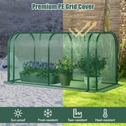 Costway Portable Mini Greenhouse 47" X 22" X 24" Outdoor Indoor Tunnel Greenhouse Green/White -Costway GUEST 341e6246 196c 42a4 a740 c92dad8e9616