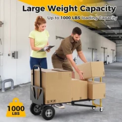 Costway 3-in-1 Convertible Hand Truck With 4 Rubber Wheels 1000 Lbs Max Load Capacity 16 Costway 3-in-1 Convertible Hand Truck With 4 Rubber Wheels 1000 Lbs Max Load Capacity -Costway GUEST 34f204d4 32f4 4953 a48d b45d89d820a2