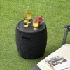 Costway 9.5 Gallon 4-in-1 Patio Rattan Cool Bar Cocktail Table Side Table BrownBlack -Costway GUEST 358e435b bffa 4884 8d50 110913b24c13