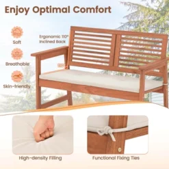 Costway 4 PCS Patio Conversation Set With Soft Seat Cushions 2-Tier Rectangle Coffee Table -Costway GUEST 36764887 5fa2 4ffa 9a42 d3733294d03f