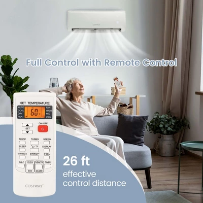 Costway 17,000 BTU Mini Split Air Conditioner AC Unit With Heat Pump & Remote Control 9 Costway 17,000 BTU Mini Split Air Conditioner AC Unit With Heat Pump & Remote Control - Image 7